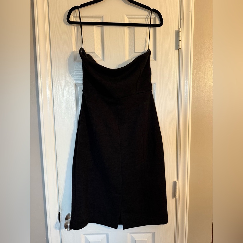 NWT Banana Republic Black Strapless Fringe Dress size 12 - Picture 5 of 9